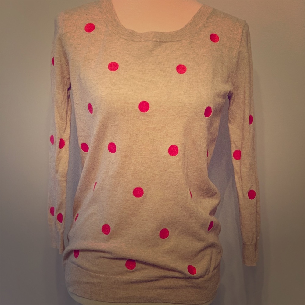 J.Crew polka dot sweater